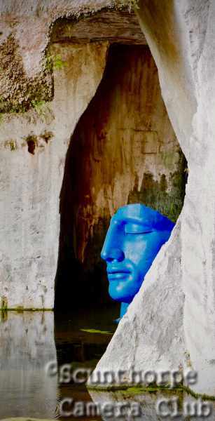 Statue in a cave in Syracuse 